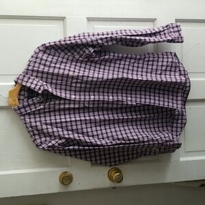 Ralph Lauren Long Sleeve Button Up Purple Plaid Size L